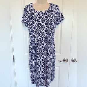 Boden Navy and White Hearts Dress - Size 8